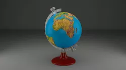 World globe Map Low-poly 3D model
