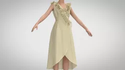 Wrap Dress 3D model