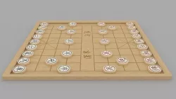 Xiangqi Chinese chess Rigged 3D model