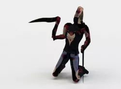 Zombie pose 1 Low-poly 3D model