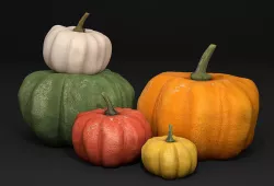 3D Pumkins for Blender Low-poly 3D model