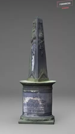 3D Scanned Tombstone - 03 Low-poly 3D model