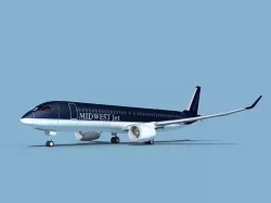 Airbus A220-300 Midwest Jet 3D model