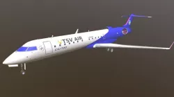 Aircraft Bombardier CRJ-700 Low-poly 3D model