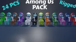 Among Us PACK Low-poly 3D model