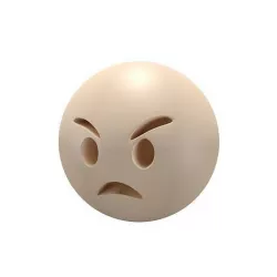 Angry Face 03 Low-poly 3D model
