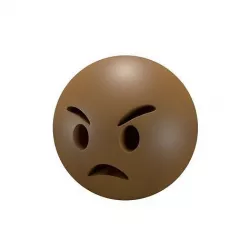 Angry Face 04 Low-poly 3D model