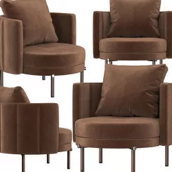 Armchair Minotti Torii 3D model