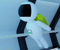 Astronaut helmet doll 3D model