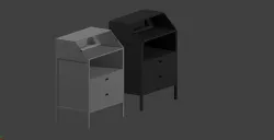 Baby changing table Low-poly 3D model