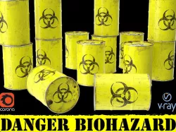 Biohazard barrel 3D model
