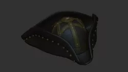Blackbeard Hat - Pirate Costume Low-poly 3D model