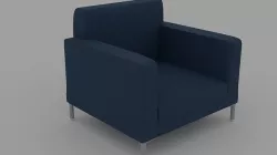 Blue Armchair for Blender 3D model