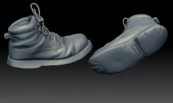 Boot Steel Toe Construction Heavily worn 3D model