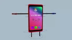Cartoon Cellphone Rig 3D model