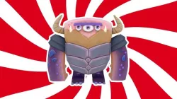 Cartoon monster with horns Low-poly 3D model