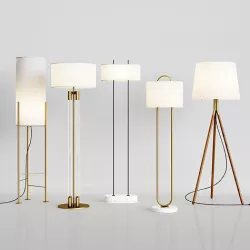 CB2 5 Floor Lamps Set 1 3D model