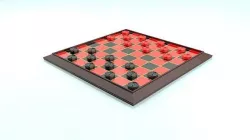 Checkers Board Game 3D model