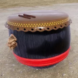 Chinese Lion Drum with Drumsticks Low-poly 3D model