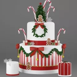  Christmas Cake 3D 3D model