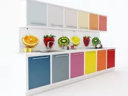 Color kitchen 3D model
