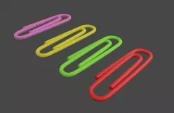 Colorful Paper Clips 3D Models 3D model