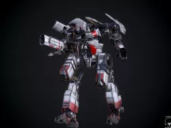 Combat Mech Low-poly 3D model