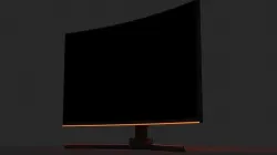 Curved Screen Gaming Monitor 3D model