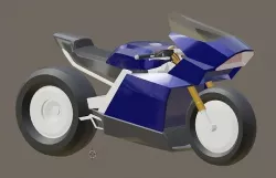 Cyberpunk Bike Low-poly 3D model