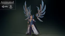 Dark Ice Mage Low-poly 3D model