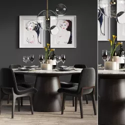 Dinning Set 12 3D model
