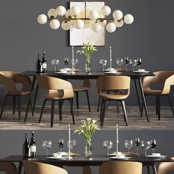 Dinning Set 24 3D model