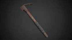 Dirty Rusted Old Hammer  Low-poly 3D model