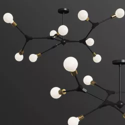 DNA Spiral structure Ceiling Light 3D model