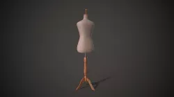 Dressmaker Mannequin Tailor Rehearsal Mannequin Low-poly 3D model