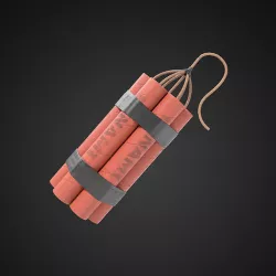 Dynamite Low-poly 3D model