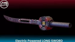 Electric Powered Long Sword Low Poly Low-poly 3D model