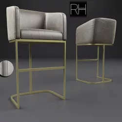 Emery Barrel Barstool 3D model