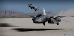 F-14  stealth concept Low-poly 3D model