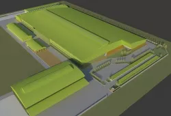 Factory layout 3D model