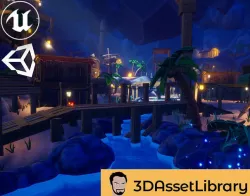 Fantasy Pirate Island Vol 1 For Unreal And Unity Low-poly 3D model