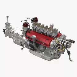 Ferrari Colombo 250TR Engine - 3 liter 3D model