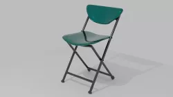 Folding Chair Low-poly 3D model