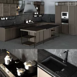 Frame Snaidero Kitchen Furniture 3D model