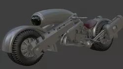 Future Super Bike Low-poly 3D model