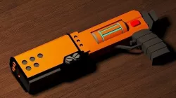Futuristic Blaster low poly Low-poly 3D model