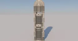 futuristic skyscraper 3D model