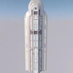 futuristic skyscraper 3D model