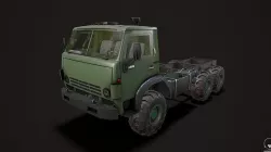 Gameready russian military truck Low-poly 3D model
