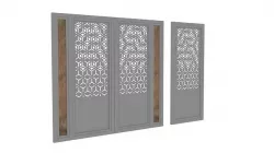 Gate with pattern 3D model